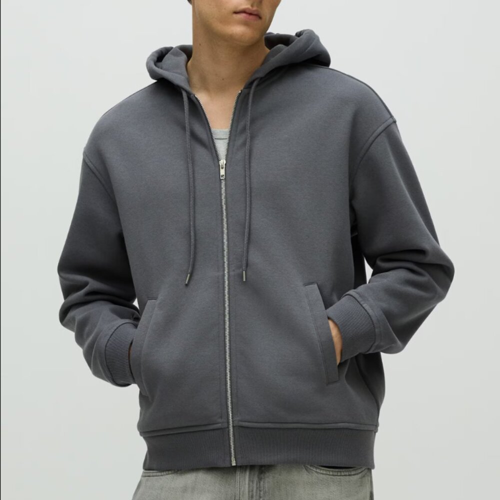 H&M Dark Grey Zip Up Hoodie XXL